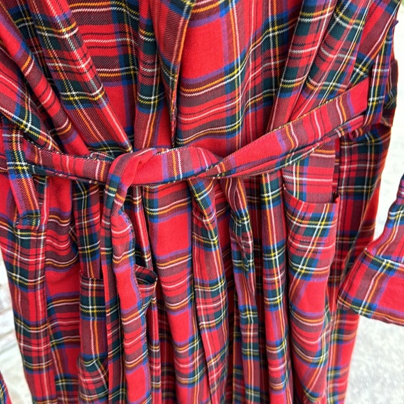 Vtg 50s 60s state o Maine plaid viyella Wool Blend robe As Is - Picture 4 of 14